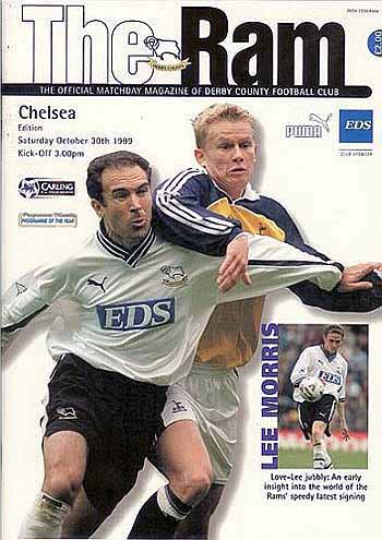 programme cover for Derby County v Chelsea, 30th Oct 1999