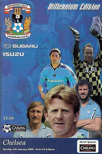 programme cover for Coventry City v Chelsea, 4th Jan 2000