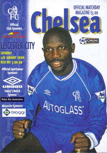 programme cover for Chelsea v Leicester City, 15th Jan 2000