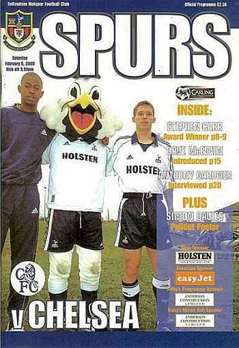 programme cover for Tottenham Hotspur v Chelsea, Saturday, 5th Feb 2000