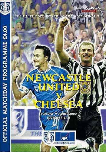 programme cover for Newcastle United v Chelsea, Sunday, 9th Apr 2000