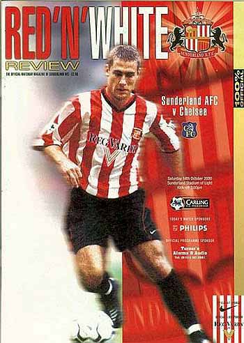 programme cover for Sunderland v Chelsea, Saturday, 14th Oct 2000