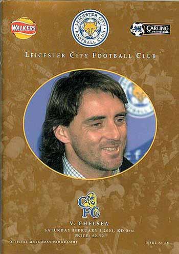 programme cover for Leicester City v Chelsea, Saturday, 3rd Feb 2001