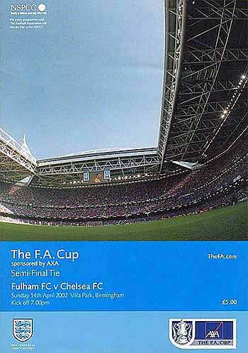 programme cover for Fulham v Chelsea, Sunday, 14th Apr 2002