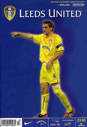 programme cover for Leeds United v Chelsea, Saturday, 28th Dec 2002