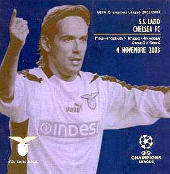 programme cover for Lazio v Chelsea, 4th Nov 2003