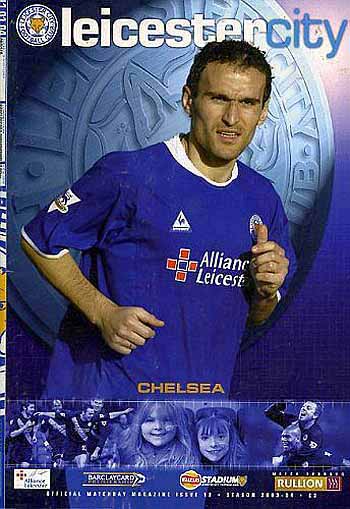 programme cover for Leicester City v Chelsea, Sunday, 11th Jan 2004