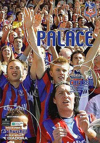 programme cover for Crystal Palace v Chelsea, Tuesday, 24th Aug 2004