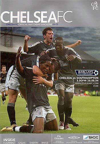 programme cover for Chelsea v Southampton, Saturday, 28th Aug 2004