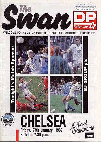 programme cover for Swansea City v Chelsea, 27th Jan 1989