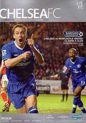 programme cover for Chelsea v Newcastle United, Saturday, 4th Dec 2004