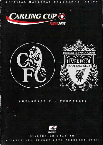 programme cover for Liverpool v Chelsea, 27th Feb 2005