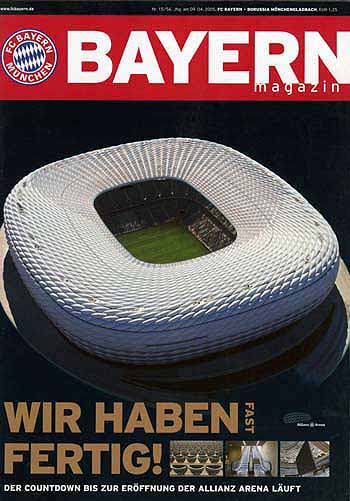 programme cover for Bayern Munich v Chelsea, 12th Apr 2005