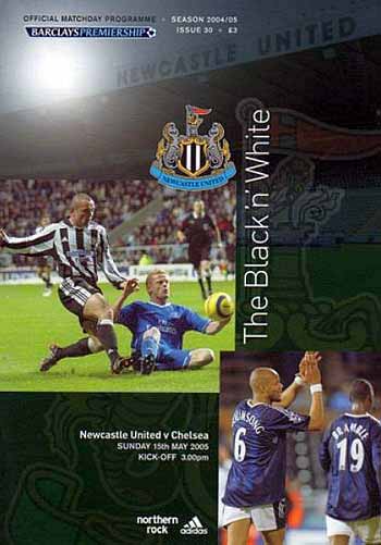 programme cover for Newcastle United v Chelsea, 15th May 2005