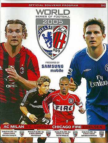 programme cover for A.C. Milan v Chelsea, 31st Jul 2005