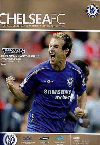 programme cover for Chelsea v Aston Villa, 24th Sep 2005