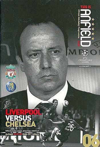 programme cover for Liverpool v Chelsea, Wednesday, 28th Sep 2005