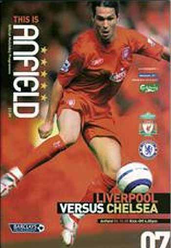 programme cover for Liverpool v Chelsea, 2nd Oct 2005