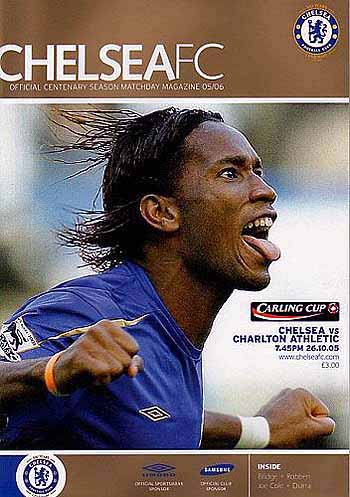 programme cover for Chelsea v Charlton Athletic, 26th Oct 2005