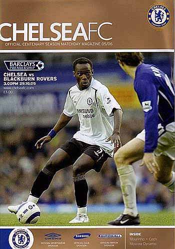 programme cover for Chelsea v Blackburn Rovers, 29th Oct 2005