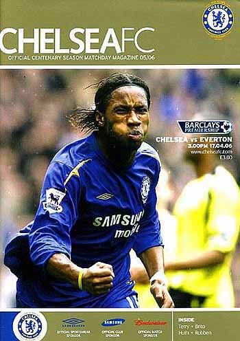 programme cover for Chelsea v Everton, Monday, 17th Apr 2006