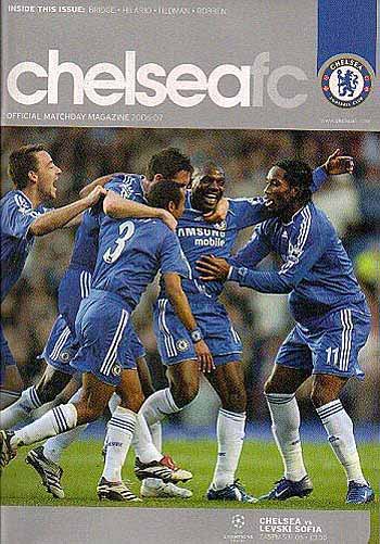 programme cover for Chelsea v Levski Sofia, 5th Dec 2006
