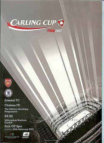 programme cover for Arsenal v Chelsea, 25th Feb 2007