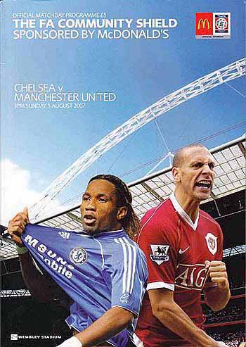 programme cover for Manchester United v Chelsea, Sunday, 5th Aug 2007