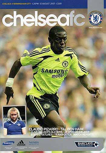 programme cover for Chelsea v Birmingham City, Sunday, 12th Aug 2007