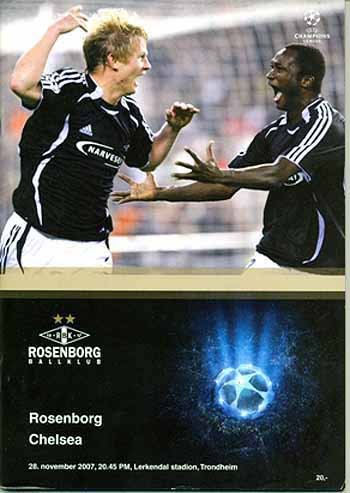 programme cover for Rosenborg v Chelsea, Wednesday, 28th Nov 2007