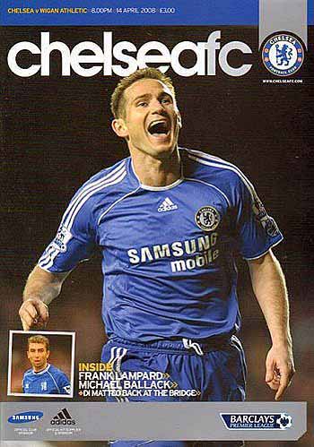 programme cover for Chelsea v Wigan Athletic, 14th Apr 2008