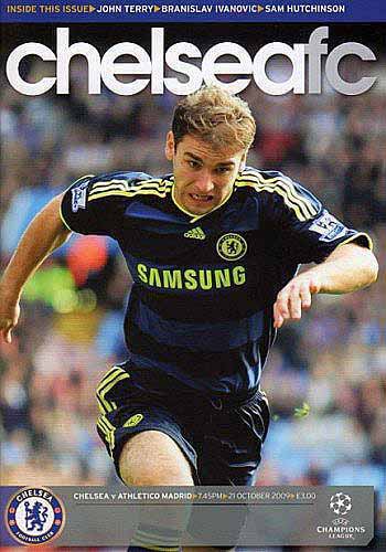programme cover for Chelsea v Atl��tico Madrid, Wednesday, 21st Oct 2009