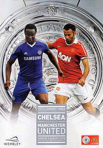 programme cover for Manchester United v Chelsea, 8th Aug 2010