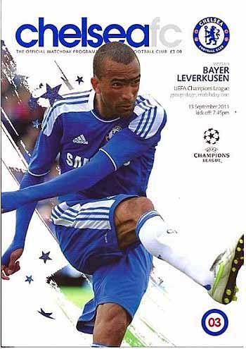 programme cover for Chelsea v Bayer Leverkusen, 13th Sep 2011