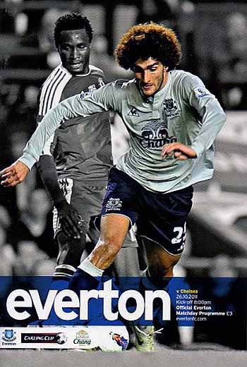programme cover for Everton v Chelsea, 26th Oct 2011