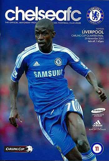 programme cover for Chelsea v Liverpool, Tuesday, 29th Nov 2011