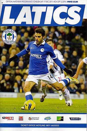 programme cover for Wigan Athletic v Chelsea, 17th Dec 2011