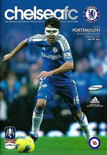 programme cover for Chelsea v Portsmouth, 8th Jan 2012