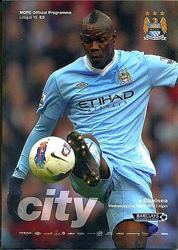 programme cover for Manchester City v Chelsea, 21st Mar 2012