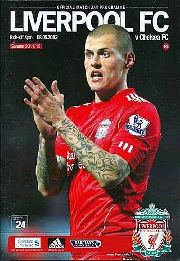 programme cover for Liverpool v Chelsea, Tuesday, 8th May 2012