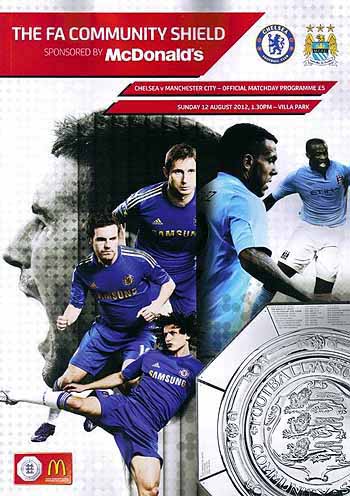 programme cover for Manchester City v Chelsea, 12th Aug 2012