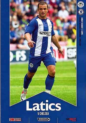 programme cover for Wigan Athletic v Chelsea, 19th Aug 2012