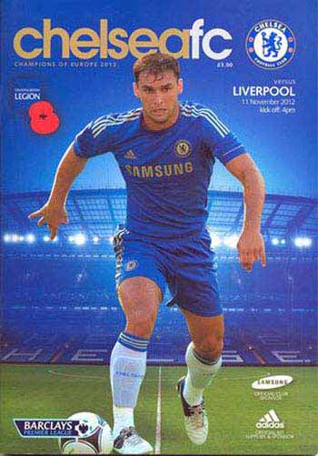 programme cover for Chelsea v Liverpool, 11th Nov 2012