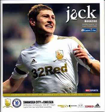 programme cover for Swansea City v Chelsea, 23rd Jan 2013