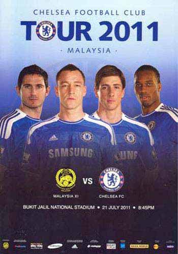 programme cover for Malaysia XI v Chelsea, 21st Jul 2011