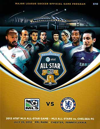 programme cover for MLS All Stars v Chelsea, Wednesday, 25th Jul 2012