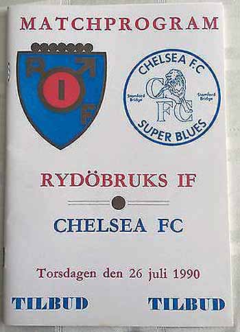programme cover for Rydobruks IF v Chelsea, 26th Jul 1990