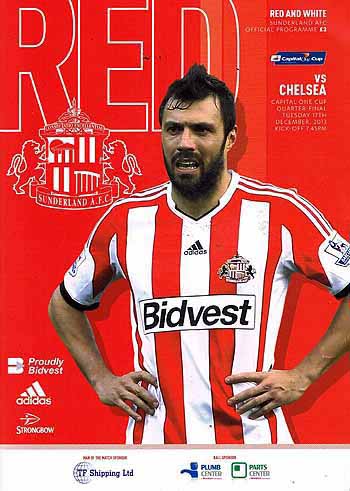 programme cover for Sunderland v Chelsea, Tuesday, 17th Dec 2013