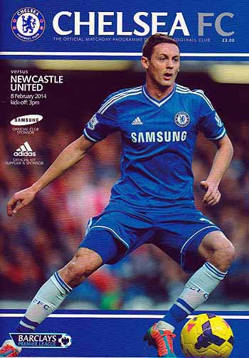 programme cover for Chelsea v Newcastle United, 8th Feb 2014