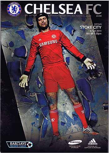 programme cover for Chelsea v Stoke City, Saturday, 5th Apr 2014